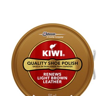 KIWI SHOE POLISH – LIGHT BROWN 24x50ml