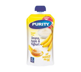 PURITY PUREED BABY FOOD – BANANA APPLE YOGHURT 12x110ml