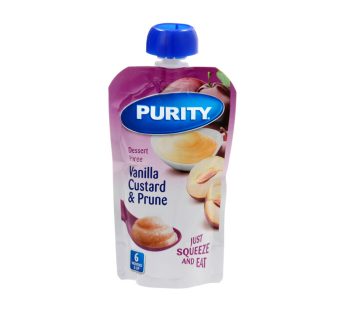 PURITY PUREED BABY FOOD – VANILLA CUSTARD & PRUNE 12x110ml