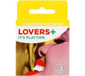 LOVERS PLUS CONDOMS – COLOURED & FLAVOURED 24×3’s