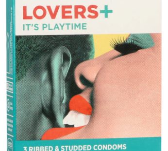 LOVERS PLUS CONDOMS – RIBBED & STUDDED 24×3’s