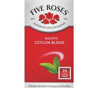 FIVE ROSES TAGLESS TEABAGS 6X26’s
