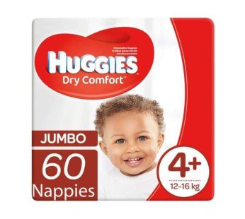 HUGGIES DRY COMFORT JUMBO 2?s – MAXI SIZE 4+