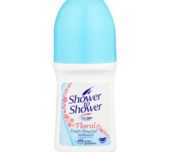 SHOWER TO SHOWER ROLL-ON – FLORAL POWDER 6x50ml