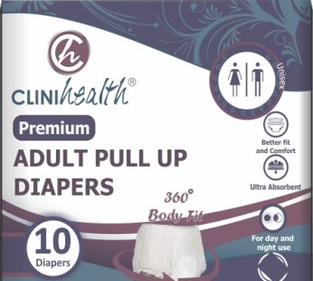 CLINI HEALTH PULL UP ADULT DIAPERS- MEDIUM