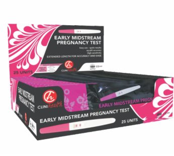 CLINI HEALTH EARLY PREGNANCY TEST MIDSTREAM 25’s