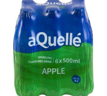 AQUELLE FLAVOURED WATER- SPARKLING APPLE 6x500ml