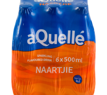 AQUELLE FLAVOURED WATER- SPARKLING NAARTJIE 6x500ml