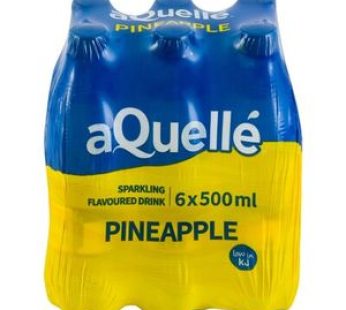 AQUELLE FLAVOURED WATER- SPARKLING PINEAPPLE 6x500ml
