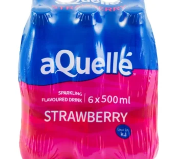 AQUELLE FLAVOURED WATER- SPARKLING STRAWBERRY 6x500ml