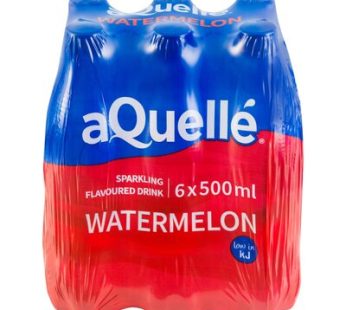 AQUELLE FLAVOURED WATER- SPARKLING WATERMELON 6x500ml