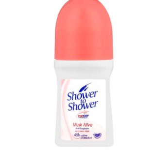 SHOWER TO SHOWER ROLL-ON – MUSK ALIVE 6x50ml