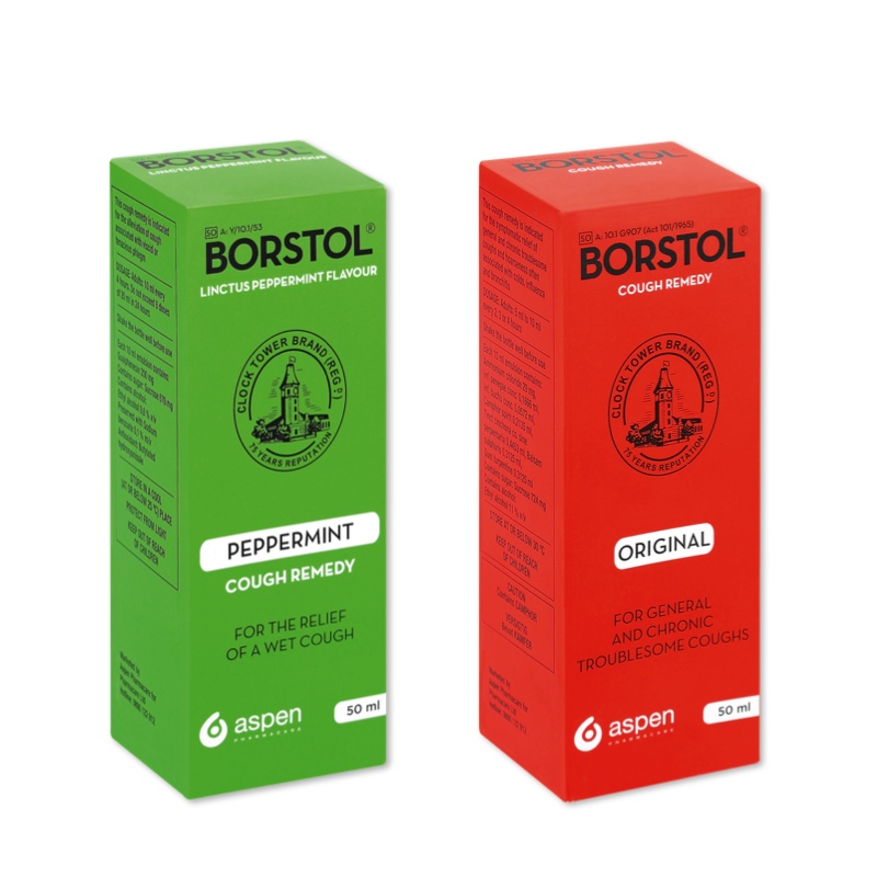 BORSTOL COUGH MIXTURE PEPPERMINT 6x50ml