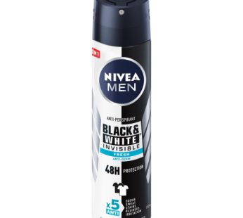 NIVEA DEODORANT – INVISIBLE B&W FRESH MEN 6x150ml