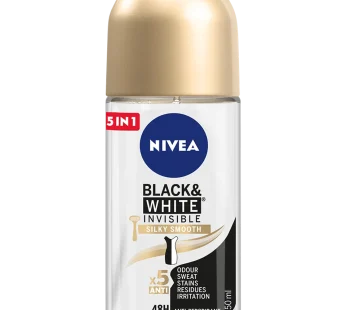 NIVEA ROLL-ON – B&W SILKY SMOOTH FEMALE 6x50ml