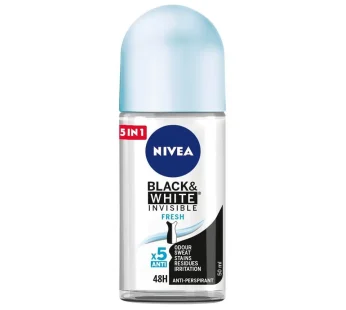 NIVEA ROLL-ON – INV BLACK & WHITE FRESH FEMALE 6x50ml