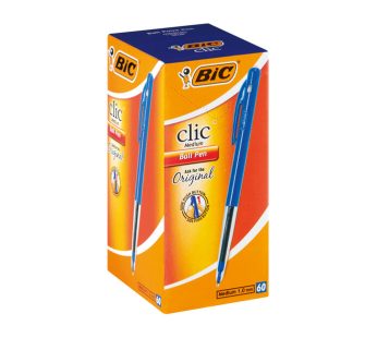 BIC CLIC BALL PENS – BLUE 60’s