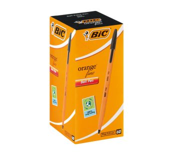 BIC ORANGE FINE POINT PENS – BLACK 60’s