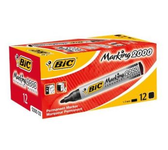 BIC PERMANENT MARKERS BULLET – BLACK 12’s
