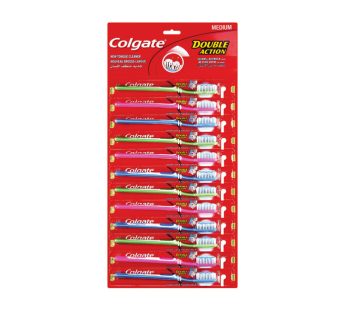 COLGATE DOUBLE ACTION TOOTHBRUSHES 12’s