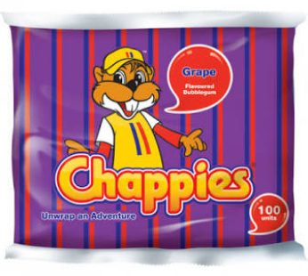 CHAPPIES BUBBLEGUM – GRAPE 100’s