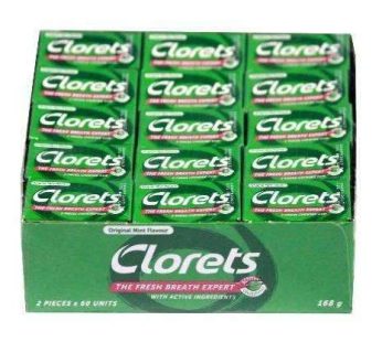 CLORETS GUM – ORIGINAL 60×2’s