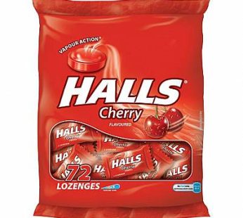 HALLS LOZENGES POLYBAG – CHERRY 72’s