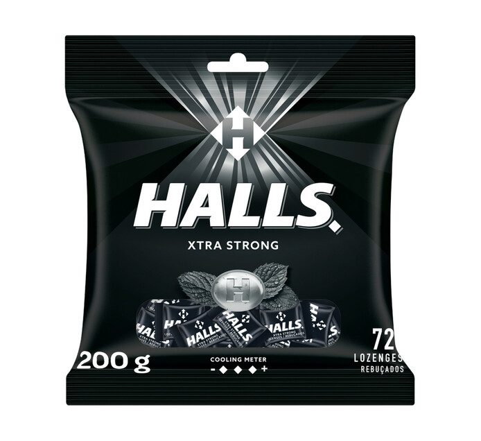 HALLS LOZENGES POLYBAG - EXTRA STRONG 72's