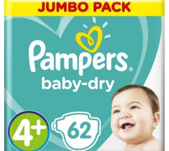PAMPERS JUMBO PACK – MAXI PLUS #4+-62’s x 2