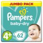 PAMPERS JUMBO PACK - MAXI PLUS #4+-62's x 2