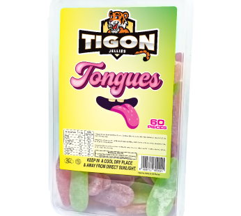 TIGON JELLIES- SOUR TONGUES ASSORTED 50’s