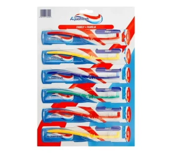 AQUAFRESH TOOTHBRUSHES CARDED 6’s