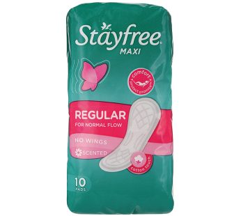 STAYFREE PADS REGULAR – NO WINGS SCENTED 4×10’s