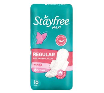 STAYFREE PADS REGULAR – WINGS SCENTED 4×10’s
