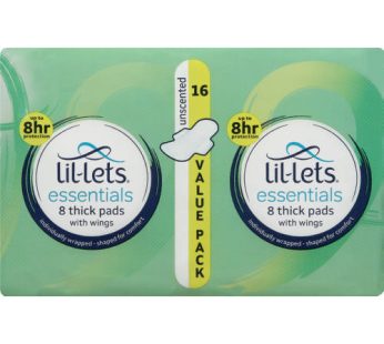 LIL-LETS ECONOMY PADS VALUE PACK – UNSCENTED 16’s
