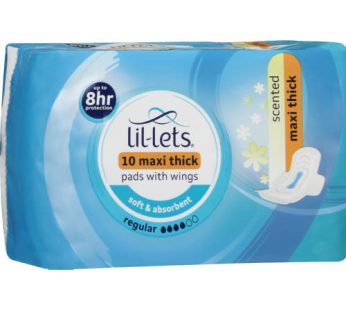 LIL-LETS MAXI PADS REGULAR – SCENTED 12×10’s