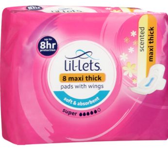 LIL-LETS MAXI PADS SUPER – SCENTED 12×8’s