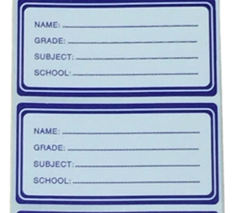 BLUE BORDER LABELS
