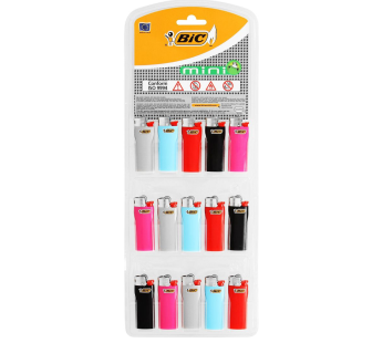 BIC LIGHTERS DISPLAY CARDS MINI 15?s