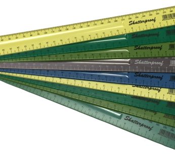 SHATTERPROOF RULERS COLOURED 10x30cm